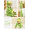thumbnail image 3 of MICHLEY Unisex Baby Flannel Hooded Romper Animal Ears Costume Warm Jumpsuit for Autumn Winter, 3 of 9