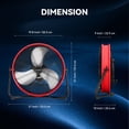 thumbnail image 5 of 20" Portable Drum Fan 3700 CFM, 3-Speed Floor Fan for Garage Workshop Home, 5 of 8