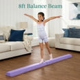 thumbnail image 3 of Best Choice Products 10ftx4ftx2in Folding Gym Mat 4-Panel w/ Carrying Handles & Folding Balance Beam - Purple, 3 of 9