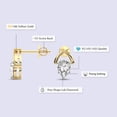 thumbnail image 2 of Diamond Stud Earring | 4 Carat IGI Certified Pear Shape Lab Grown Diamond | 14K Yellow Gold |Stellar Lab Diamond Stud Earrings | Prong Setting | FG-VS1-VS2 Quality | Friendly Diamonds, 2 of 5