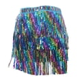 thumbnail image 1 of Jupes pour Femmes Vêtements de Performance Serviette à Franges Colorée Serviette de Taille Ventre Danse Serviette à Franges Pailletée Vêtements pour Femmes Bleu Ciel Taille Unique, 1 of 3