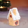 thumbnail image 6 of Taomzat Clearance Christmas Plastic House Figurines, Miniature Christmas Tabletop Ornaments House Statue House Model for Christmas Holiday Home Party Decor, 1" x 1" x 1.7", Beige, 6 of 8