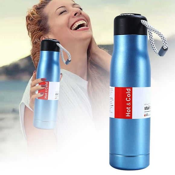 SIfdSeng Stainless Steel Vacuum Insulated Water Bottle Cola Shape Bottle Insulation Cup 304 Stainless Steel Men's High Grade Tea Cup Large Capacity Portable Water Cup A