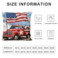 thumbnail image 6 of JRXY 4th of July Pillow Covers Set of 2 American Flag Stars Blue Red White Stripes Patriotic Pillow Covers Gnomes Truck Flower Mason Jar Couch Pillows for Home Sofa Living Room Outdoor Car White, 6 of 6