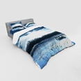 thumbnail image 2 of Ambesonne Winter Bedding Set 4 Pcs, Blue Mountain Lake Scene, Queen, Purple Grey Slate Blue, 2 of 2
