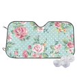 thumbnail image 2 of Lsque Vintage Floral Car Windshield Sun Shade | Accordion Folding Style Auto Shade for Car Truck SUV Van | Blocks UV Rays Sun Visor Protector | Small, 2 of 7