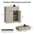 thumbnail image 2 of Aufeile Sideboard Buffet Cabinet with Drawer, Small Buffet Table with Adjustable Shelf, Modern Home Accent Furniture for Dining Living Room, Kitchen, Entryway, White Oak, 2 of 8
