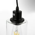 thumbnail image 5 of YANSUN Modern Pendant Light Fixtures, Matte Black E26 Base with Clear Seeded Glass Shade for Bar, Dining Room, Bedroom, Living Room, 2 Pack, 5 of 8