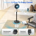 thumbnail image 3 of 32-Speed Pedestal Fan,60° Oscillating Floor Fan with Remote Control, 12H Timer, LED Light, Powerful Quiet Cooling for Home and Office, 3 of 8