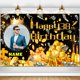 thumbnail image 1 of Banner para decoración de fiesta de cumpleaños, oro negro, 38 dólares, 1 of 7