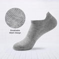 thumbnail image 2 of SERISIMPLE Women Thin Bamboo Ankle Sock Low Cut No Show Running Arch Support Socks 5 Pairs (Grey, Medium), 2 of 3