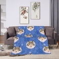 thumbnail image 1 of ZNDUO Dazed Blue Tiger Pattern Throw Blanket, Lightweight Cozy Soft Throw Blanket for Couch, 60"x50" Throw Blankets for Bed, 1 of 8