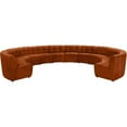 thumbnail image 1 of Meridian Furniture Sectionnel Modulaire 12 Pcs en Velours Cognac Limitless, 1 of 7