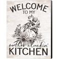 thumbnail image 1 of Great Art Now Welcome to My Mother Cluckin' Kitchen by Lettered & Lined, Canvas Wall Art, 15W x 20H, 1 of 2