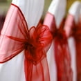 thumbnail image 6 of BalsaCircle 5 Organza Chair Sashes Bows Ties Red, 6 of 6
