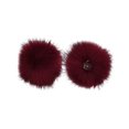 thumbnail image 2 of Advancent Bolas de piel de zorro pompones DIY sombreros de invierno bufanda Skullies de punto DIY manualidades hechas a mano fiesta Navidad ropa de felpa Artesanía vino rojo Advancent HA059883-08, 2 of 6