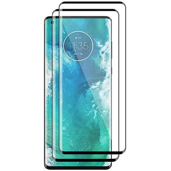 [2 Pack] Tempered Glass Screen Protector Frontier Protective Protector Clear Cover for Motorola Moto Edge / Edge Plus 2020