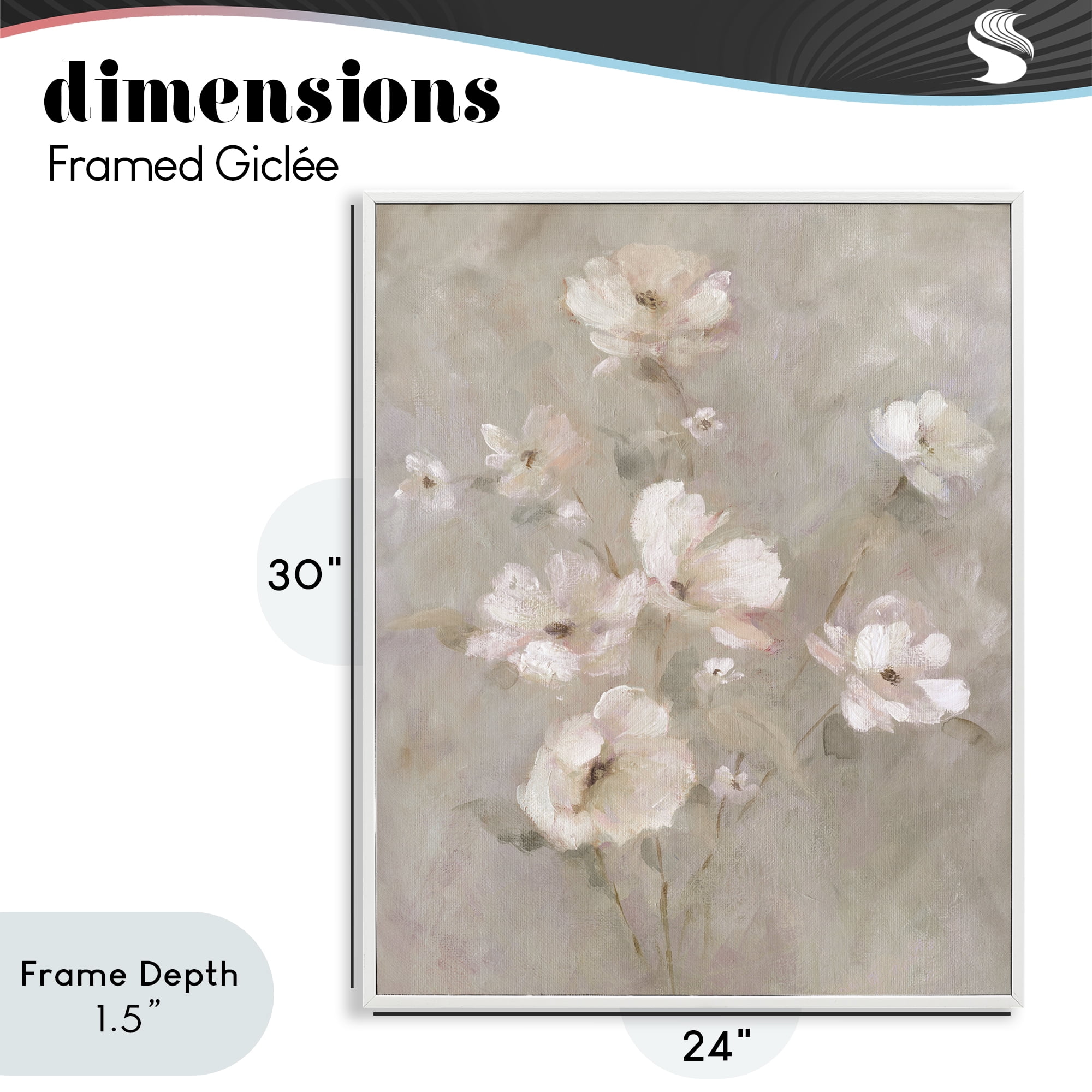 Stupell Industries Delicate Blush Floral Arrangement White Framed Giclee Art, design by Carol Robinson