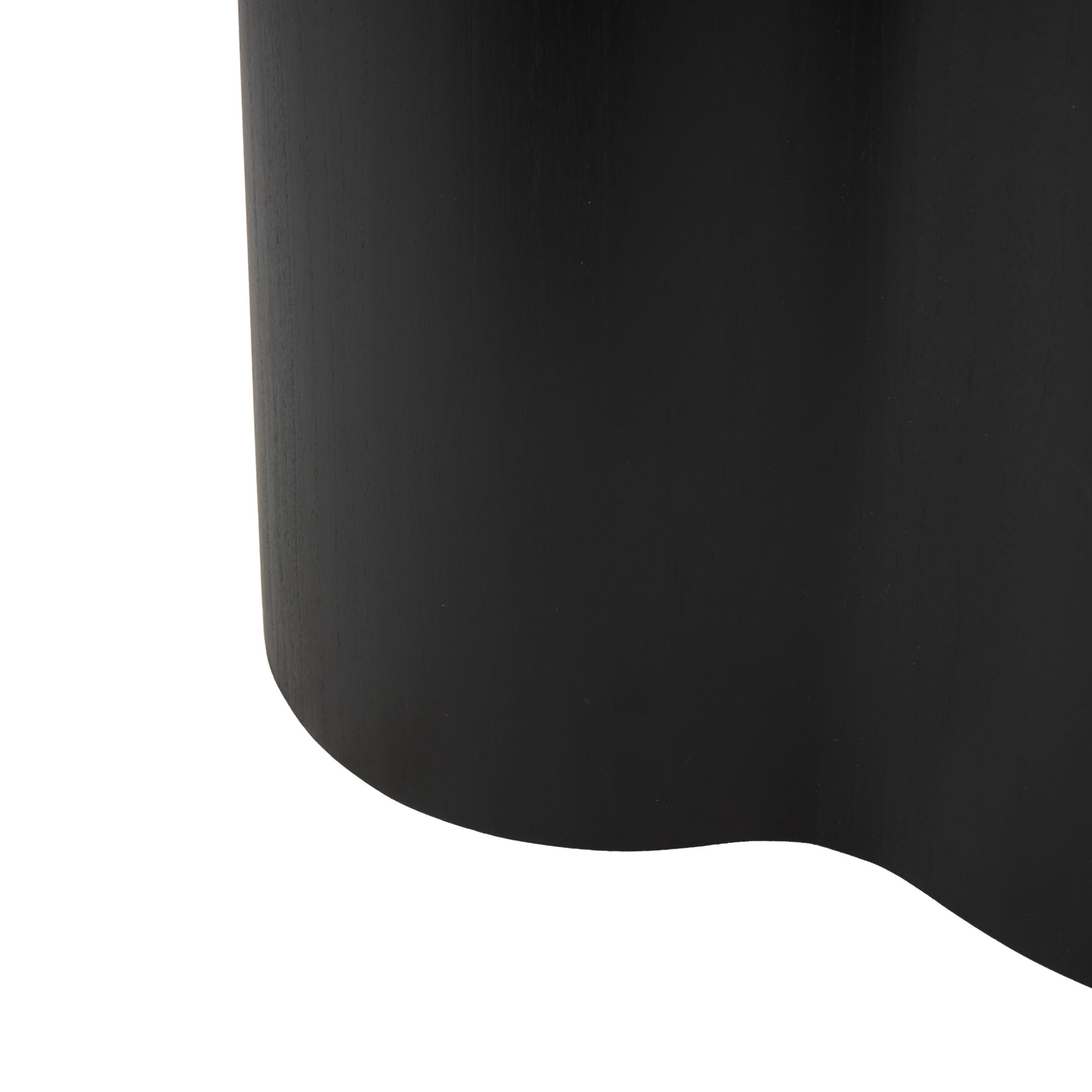 DecMode 22" x 22" Black Wood Heart Inspired Accent Table, 1-Piece
