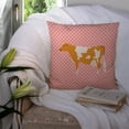 thumbnail image 3 of Guernsey Cow Pink Check Fabric Decorative Pillow, 3 of 4