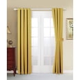 thumbnail image 6 of Home Soft Things Solid Blackout Curtains/Drapes Thermal Insulated Grommet Darkening Curtains, 2 Curtains and 2 Tiebacks Set - Jojoba Yellow - 54 x 96 inches, 6 of 7