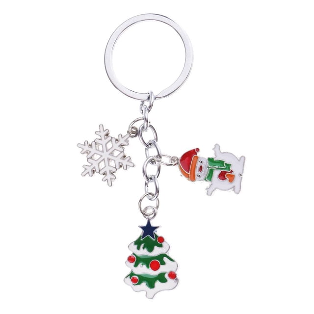 Llavero de Papá Noel de aleación para mujer, bolso, coche, llavero