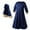 Blue, variant on pstuiky Girl Dress, Girls Long Sleeve Solid Color Round Neck Dress Lace Turban Two Piece Muslim Children's Clothing Girls Maxi Dress Casual Dresse Size