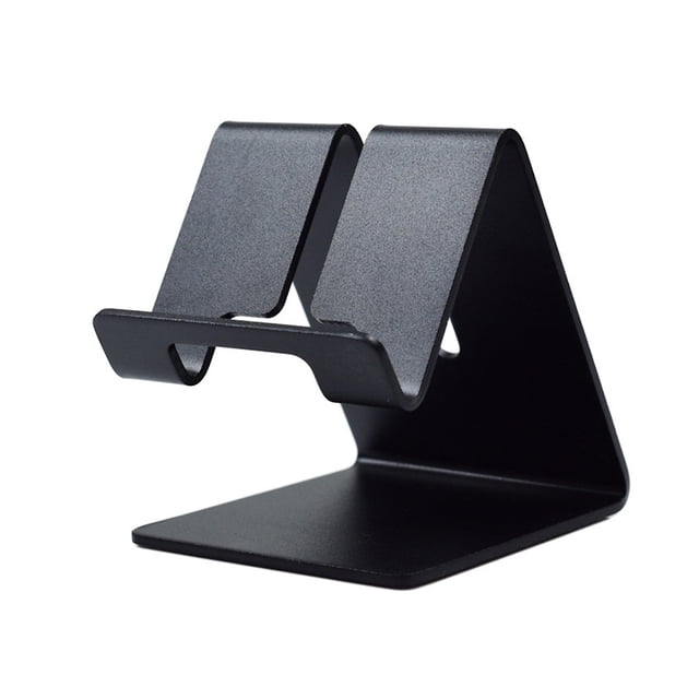 Graflsoa Customizable Aluminum Alloy Phone & Tablet Stand with Anti-Slip Silicone, Foldable Design for Optimal Viewing Angle, Compatible with Smartphones, iPads, and Kindles (Black)