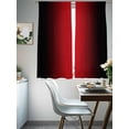 thumbnail image 3 of Black Red Ombre Sheer Curtains 72 Inch Length 2 Panels Set, Modern Art Abstract Aesthetics Voile Window Treatment Rod Pocket Curtains Sheers Drapes for Bedroom/Living Room/Kitchen 52"x72"x2, 3 of 7
