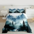 thumbnail image 2 of Manfei Woodland Jungle Plants 2pcs Bedding Comforter Set for Children Teens,Moutain Trees Twin Comforter Sets,Botanical Theme Breathable Bedding Set,Lightweight Room Decor,Reversible, 2 of 8
