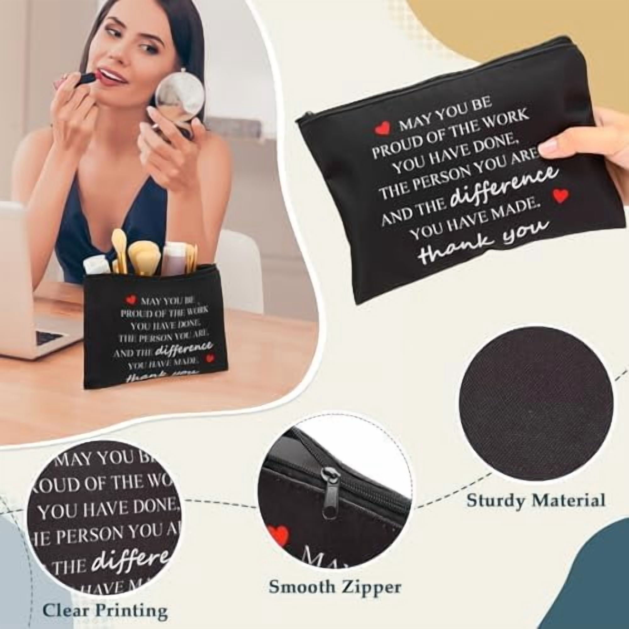 48 Pcs/8 Sets Employee Appreciation Gifts 8 Thank You for Being Awesome Tumblers 8 Inspirational Notebooks 8 Ballpoint Pen 8 Makeup Bags 8 Keychain with 8 Clear Bag for Women Men Coworker