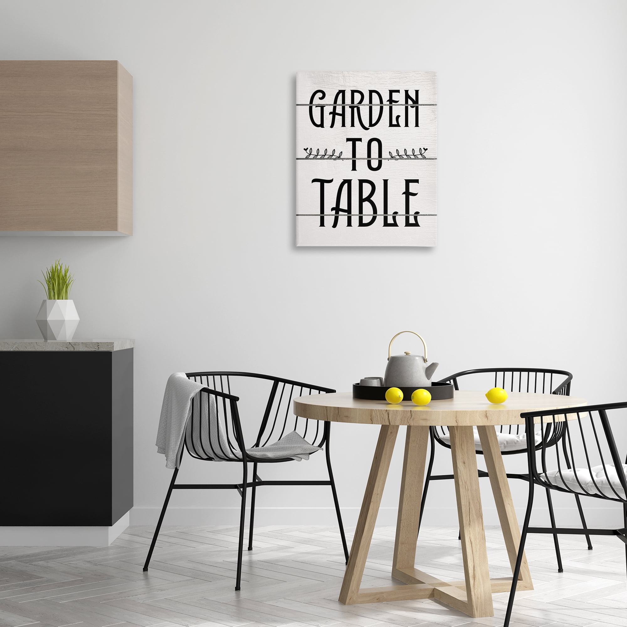 Stupell Industries Garden To Table Typography Painting Gallery Wrapped Canvas Art Print Wall Art, 24 x 30