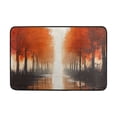 thumbnail image 5 of Orange Autumn Landscape 2 Pcs Bathroom Shower Curtain Set with Bath Mat and Shower Curtain 66"x72", 5 of 7