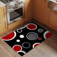 thumbnail image 3 of Rectangle Area Rug 2x3ft,Abstract Red Black Circle Washable Carpet Non-Slip Runner Accent Rugs Indoor Floor Mat for Bedroom Living Room Decor,Color Block on Black, 3 of 9
