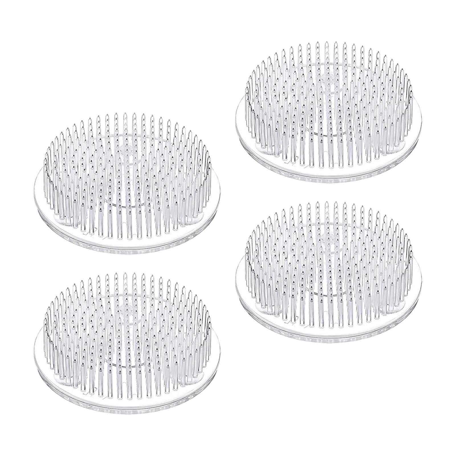perfeclan 4 Pieces Flower Frog Flower Arranger Plastic Easy to Use Floral Arrangement Pin Holder for Floral Design Gardening DIY Crafts