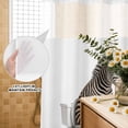 thumbnail image 3 of No Hook Shower Curtain, Funny Zebras Shower Curtains for Bathroom with See Through Top Window, Cute Art Fun Lovely Animals on Toilets Waterproof & Washable Bath Curtain Small Stall 36"x78", 3 of 9