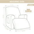 thumbnail image 3 of TAOCOCO Stretch Armchair Reclining Slipcovers, Solid Jacquard 4-Pieces Recliner Chair Covers Beige, 3 of 9