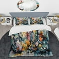 thumbnail image 2 of Designart "Boho Dance Captivating II" Abstract Bedding Covert Set - Bohemian Blue Geometric Bed Set With 1 Sham, 2 of 6