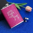 thumbnail image 3 of iMucci 8oz Hip Flask - Rose Pink Girls Night Out Party Glitter and Glitz Stainless Steel Pocket Flask for Liquor with Funnel for Women, 5.3in Height, 3 of 6