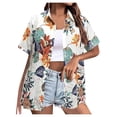 thumbnail image 1 of Chemises pour Femmes - Chemise Décontractée d'Été à Manches Courtes Imprimée pour la Plage, pour un Style Quotidien, 1 of 2
