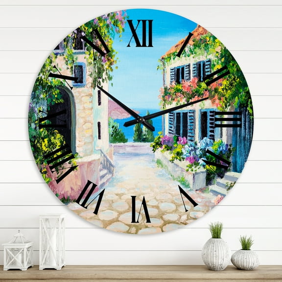 Designart 1 in Quartz Coastal Wall Clock