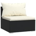 thumbnail image 2 of vidaXL 12 Piece Garden Lounge Set with Cushions Poly Rattan Black, 2 of 6