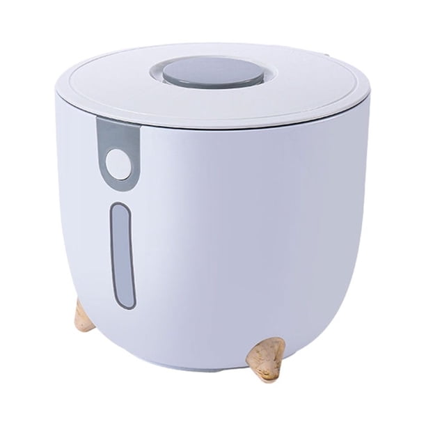 Advancent Cubo de arroz ABS para mascotas, boca ancha, inodoro, a prueba de polillas, a prueba de humedad, dispensador sellado, caja de Organizadores de utensilios de cocina Gris pequeño