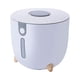 thumbnail image 1 of Advancent Cubo de arroz ABS para mascotas, boca ancha, inodoro, a prueba de polillas, a prueba de humedad, dispensador sellado, caja de Organizadores de utensilios de cocina Gris pequeño, 1 of 6