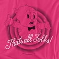 thumbnail image 2 of Looney Tunes Thats All Folks Women's T Shirt, Hot Pink, Medium, 2 of 6
