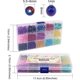 thumbnail image 4 of 675 cuentas de vidrio transparente de 6x8 mm, 24 colores, ovaladas y redondas, sueltas para bisutería., 4 of 5