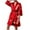Red, variant on Herrnalise Pajama Sets for Men Casual Long Sleeves Lace-up Print Home Pocket Long Pajama Robe Red