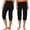 Black plus size capri pants a1, variant on Women Plus Size Capri Pants Elastic Waist with Pockets Casual Loose Wide Leg Cropped Palazzo Trousers Summer Vacation Beach Travel Activewear Lounge, Green S