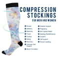 thumbnail image 2 of FORMRS Womens Knee High Socks Casual Long Thick Travel Daily Wear, 1 Pair, Pastel Flower Pattern, 2 of 6