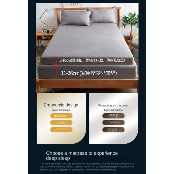 Lightweight Super Soft Easy Care Cotton Sheet with High Elastic Elastic  Bands 360° Full Wrap Design - Dark Grey 
